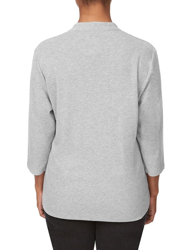 PennyPlain High Back V-neck Top - Silver