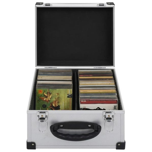 Berkfield CD Case for 40 CDs Aluminium ABS Silver