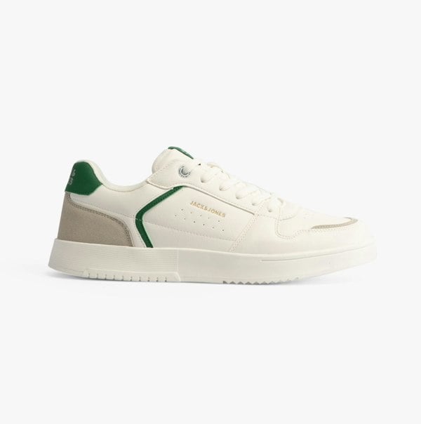 Jack & Jones EALING PU Mens Trainers White/Green