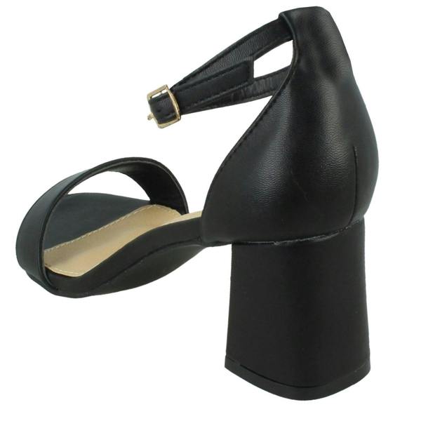 Spot On Ladies Spot On Mid Block Heel Sandals F12012