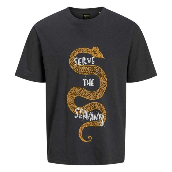 Jack And Jones Mens Serve The Servants Nirvana T-Shirt - Asphalt - 