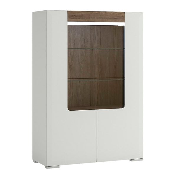 Furniture To Go Toronto Low glazed 2 door display cabinet with internal shelves (inc. Plexi Lighting)