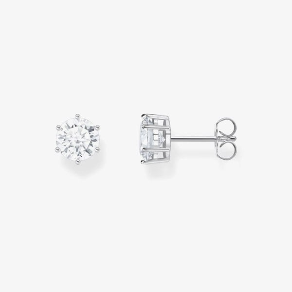 THOMAS SABO Large Sterling Silver Zirconia Stud Earrings H2300-051-14