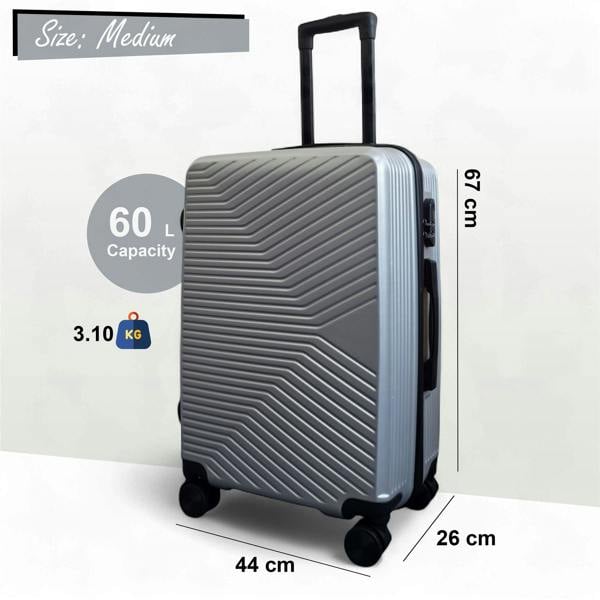 Infinity Luggage Hardshell Suitcase Set Robust 8 Wheel Luggage Cabin Case Bag