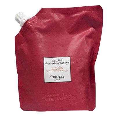 Hermes Eau de Rhubarbe Ecarlate Hand & Body Cleansing Gel 300ml Refill Pouch