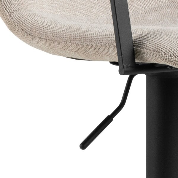 Wyld Haus Set of 2 Bamako Swivel Beige Chenille Bar Stool Adjustable Height