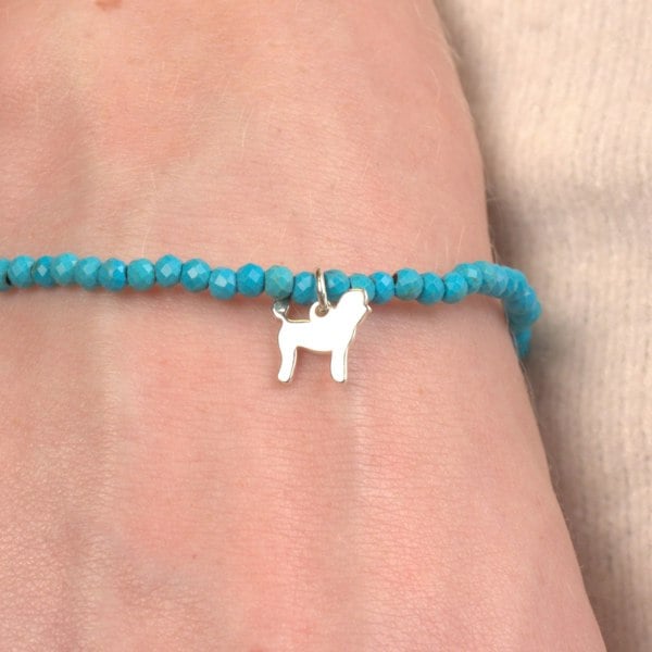 Mylee London Poodle Silhouette Crystal Bracelet - Personalised