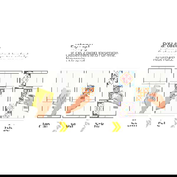 WT1535 - Classic Mediterranean Colourful Mixed Tiles Wall Stickers Set 1 - 15 x 15 cm (6 x 6 inches) - 24 pcs.