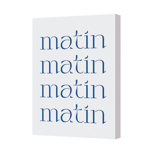 Benjamin Tate Design Matin Four Times Modern Canvas Wall Art Print In Deep Wooden Frame