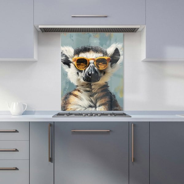 Warren Reed - Designer Lemur In Glasses Kitchen Splashback