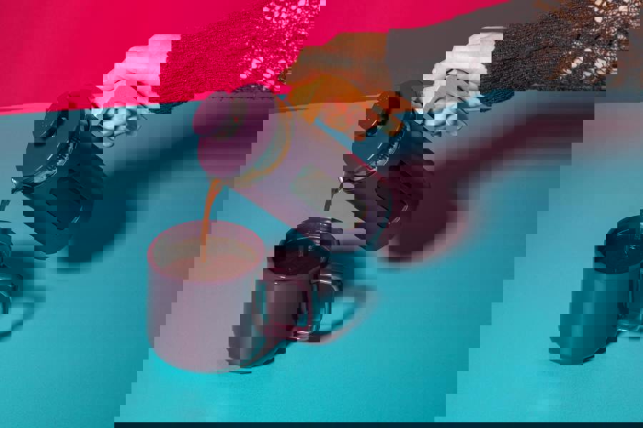 La Cafetière 'Pisa' 3 Cup Cafetiere, Purple with Wooden Handle 350ml