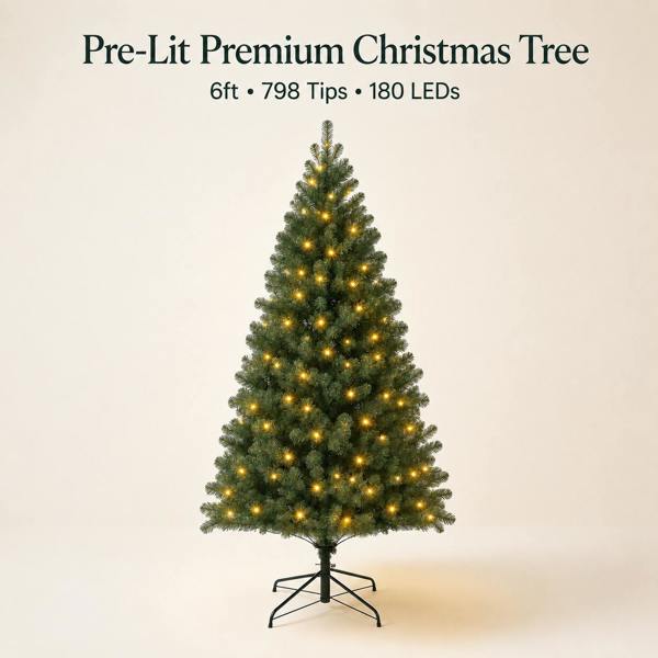 Outdoor Living Richmond Fir Winter Pre-Lit Artificial Christmas Tree