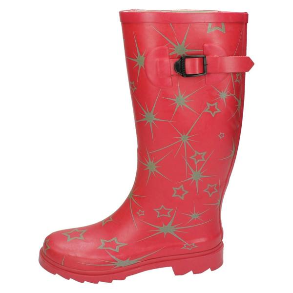 Spot On Ladies Spot On Star Print Wellington Boots