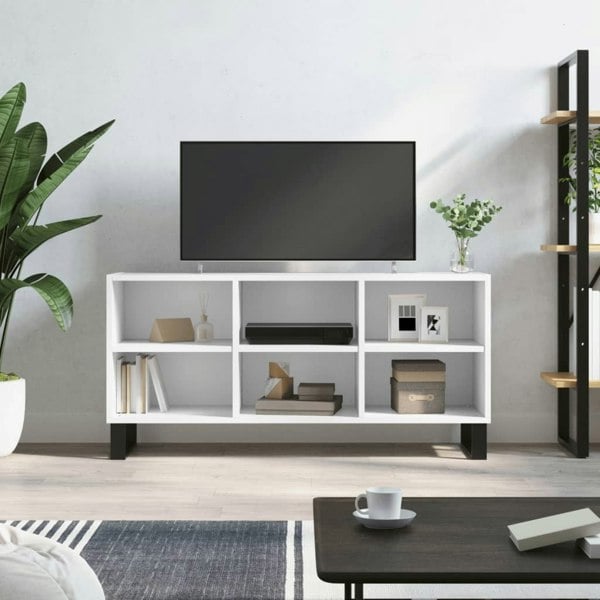 Berkfield TV Cabinet White 103.5x30x50 cm Engineered Wood