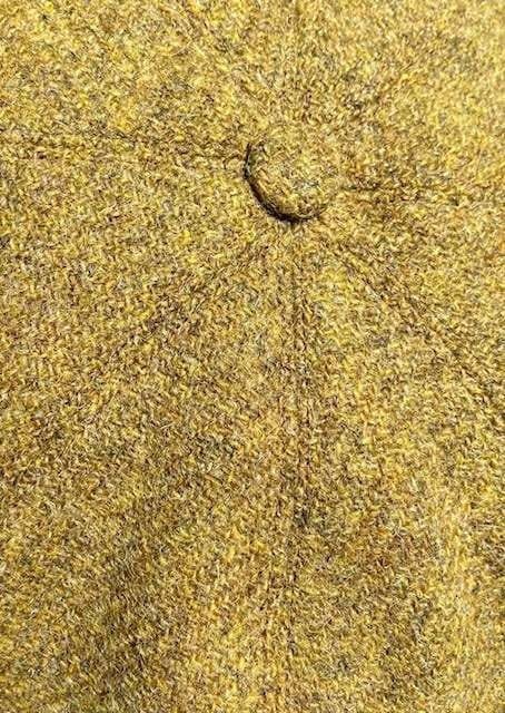 Gamble & Gunn Tarbert - 8 Panel British Made Harris Tweed Gorse Yellow Cap 