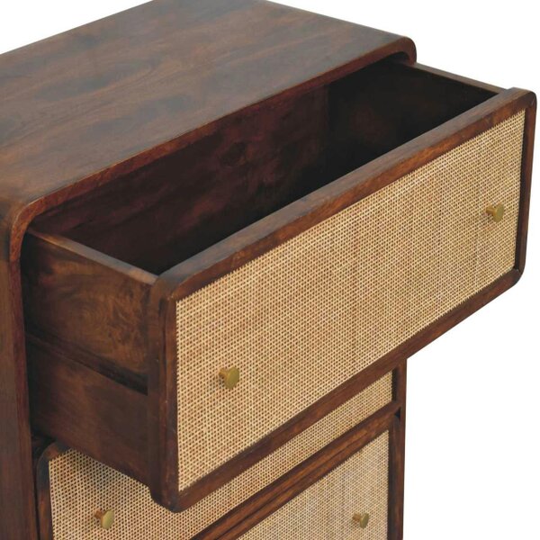 Artisan Furniture Solid Wood Chestnut Woven Chest, 3 Drawers, Brown
