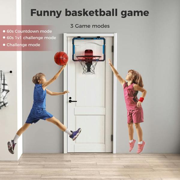Dekko Mini Basketball Hoop Door Indoor Game with Led & 4 Balls Automatic Scoring