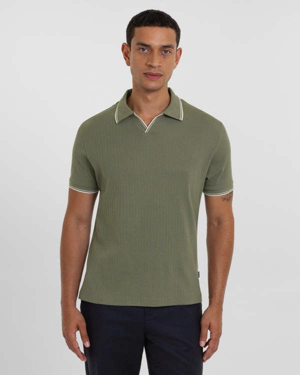 Steel & Jelly Bell - Ribbed Polo With Contrast Tipping