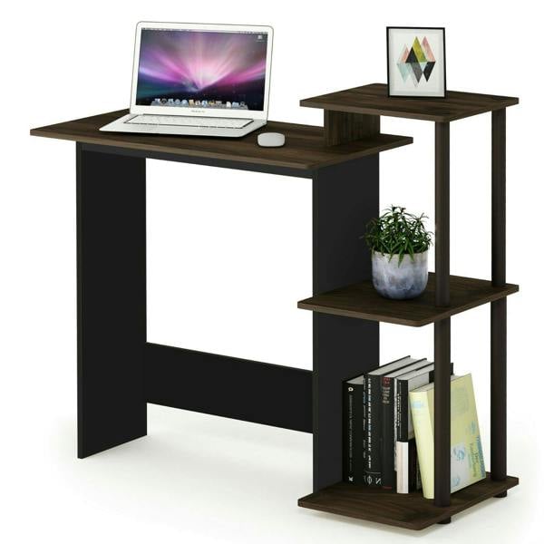 WALPLUS Premium Desk | Efficient Home Laptop Notebook Computer Desk, Columbia Walnut/Brown for Smart Space Utilization