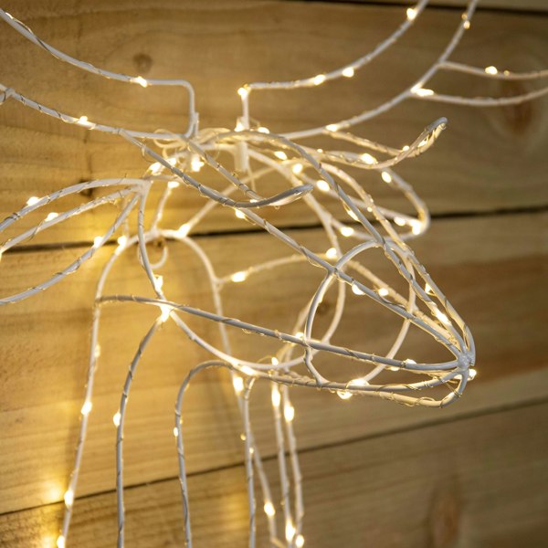 Samuel Alexander 70cm Festive Christmas Indoor Outdoor Twinkling LED Reindeer Head in Warm White