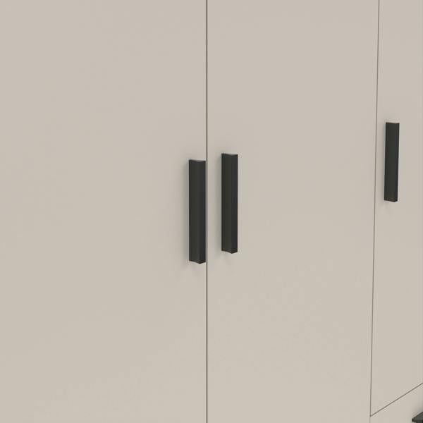 Furniture To Go Sprint Wardrobe with 3 Doors + 3 Drawers in Cashmere
