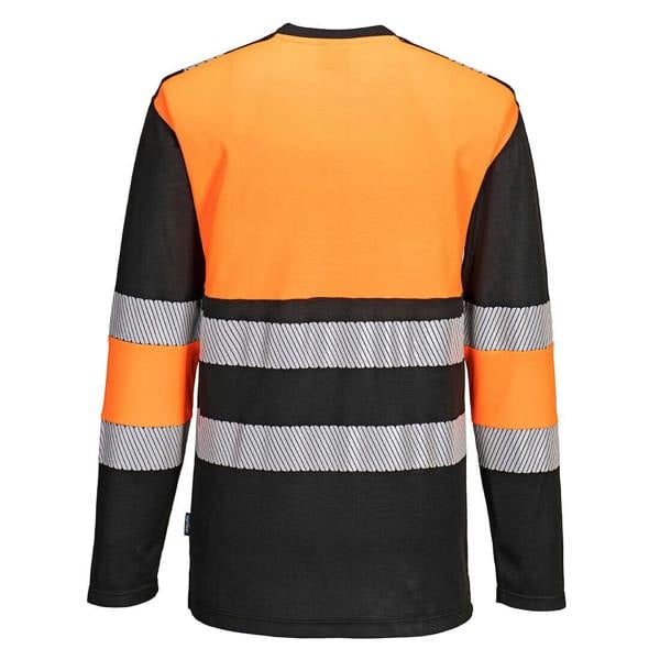 PW3 Hi-Vis Cotton Comfort Class 1 T-Shirt L/S Portwest