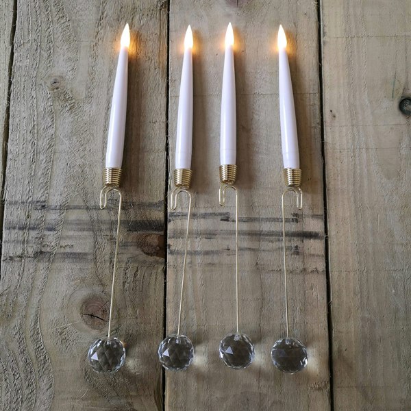 Samuel Alexander Premier 31cm 10 Piece Indoor Christmas Candle Set with Remote Control In Warm White