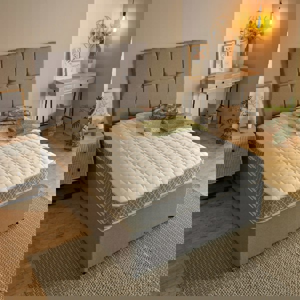 Starlight Beds Memory Foam Hybrid Spring Mattress - 7.25" Deep, Supportive Coil Spring Core