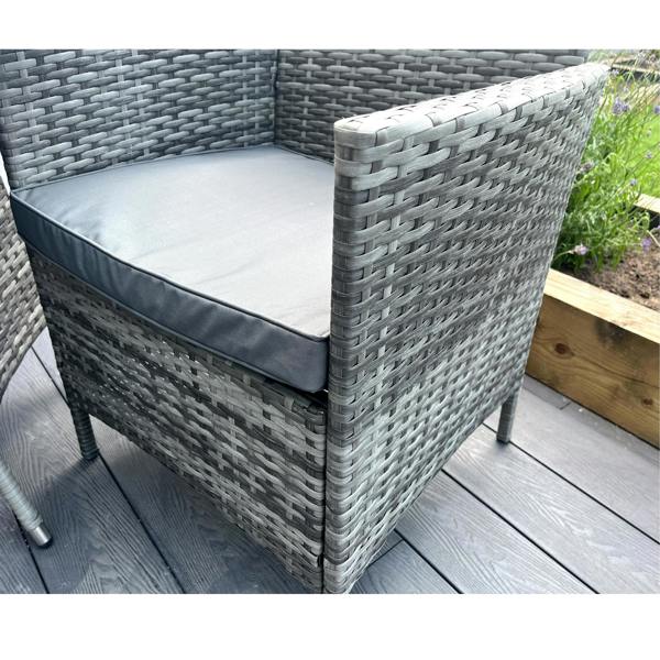 Amazon Wicker Rattan Natural Bistro Set with outdoor cushion - Madefor.Living