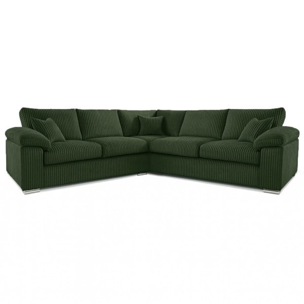 Furnishings For Less Delta Full Jumbo Cord 5 Seater Corner Sofa
