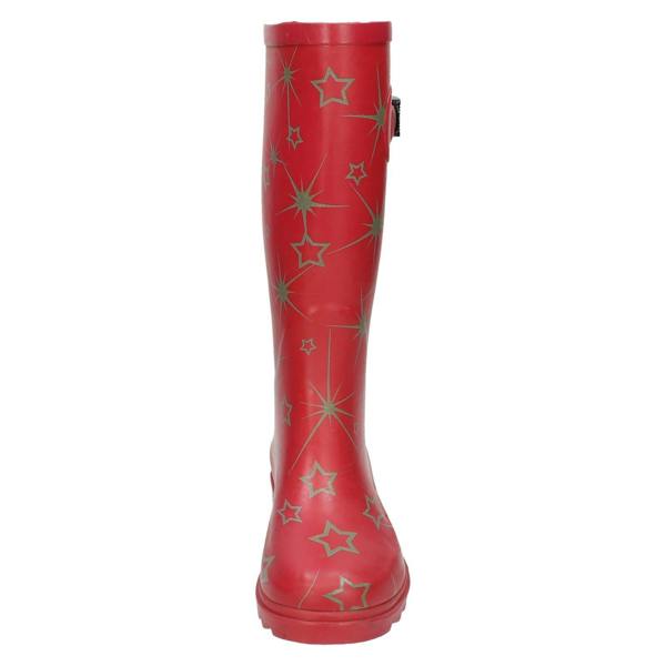 Spot On Ladies Spot On Star Print Wellington Boots