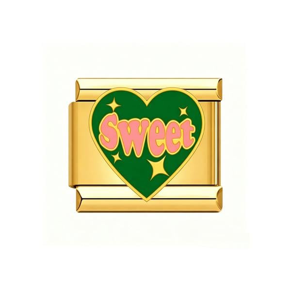 Serafina Sweet Green Heart | Italian Style Bracelet Charm