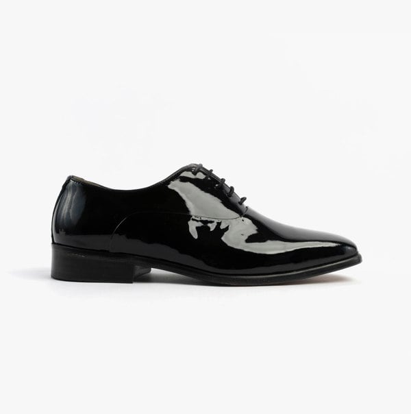 Montecatini Mens Patent Leather Evening Oxford Shoes Black