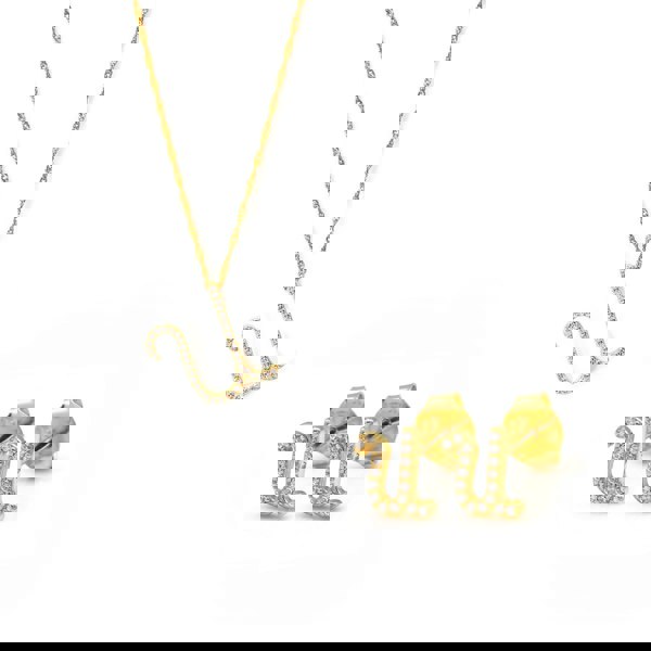 Say It With Luxe Initial Gift Set - Yellow Gold