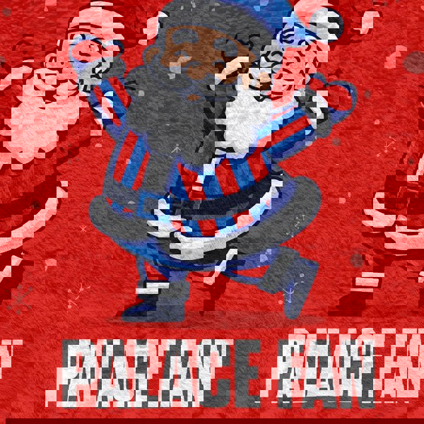 BritishmadeGifts Santa is a Palace Football Fan - Luxury Fleece Blanket 150cm X 150cm