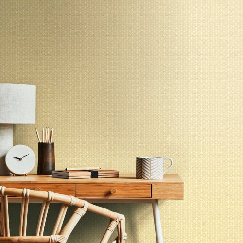 Hoopla Walls Shell Fan - Sand 10m Wallpaper