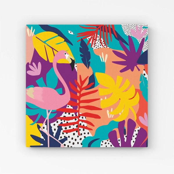 Warren Reed Tropical Flamingoes Canvas