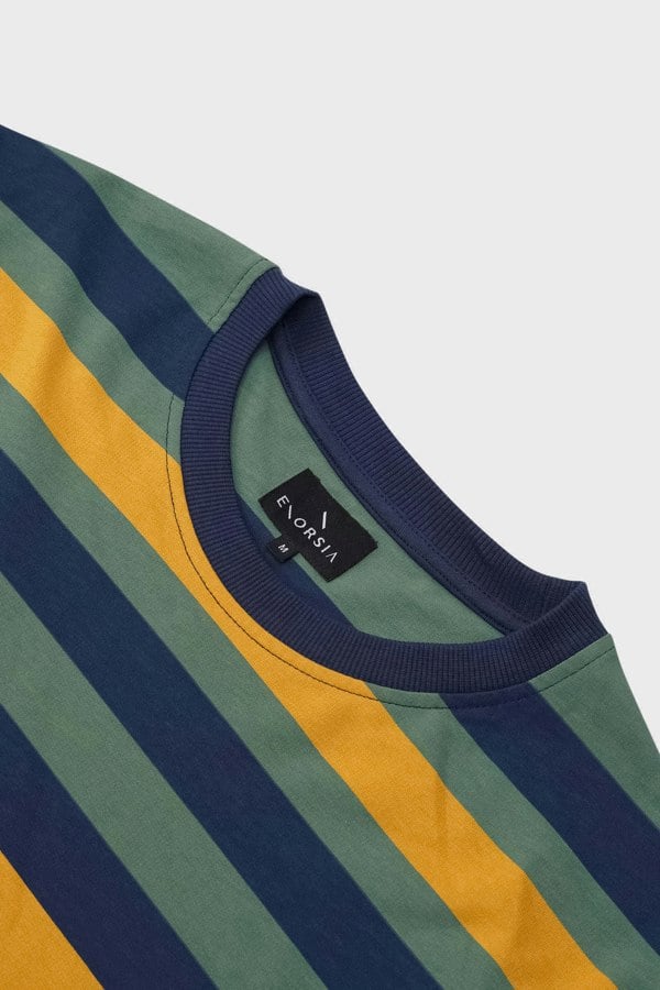 ENORSIA Mens Classic Print Stripe Sweatshirt