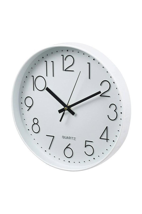 Living and Home 12 Inch Non-Ticking Wall Clock