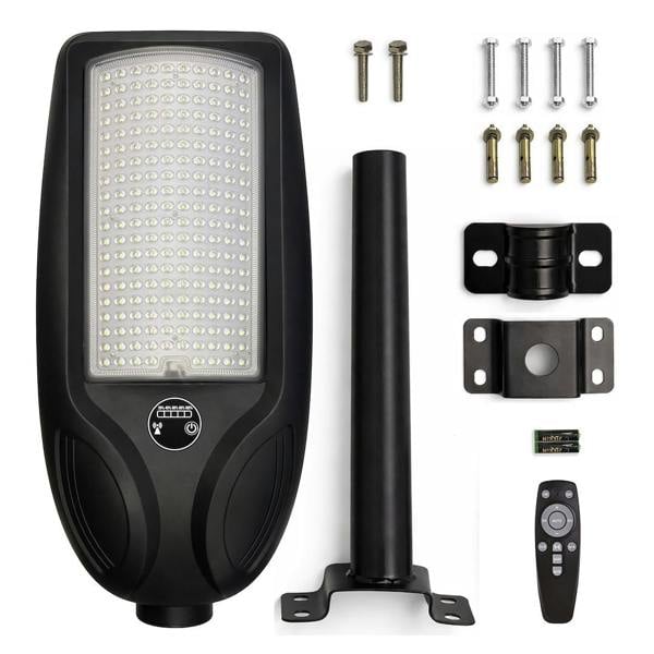 Milagro Venice Solar Lamp 200W 1500Lm 4000K Ip65 Black