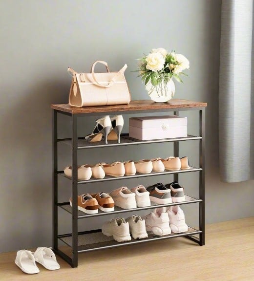 Modcraft 5-Tier Industrial Shoe Rack - Metal Frame Organizer