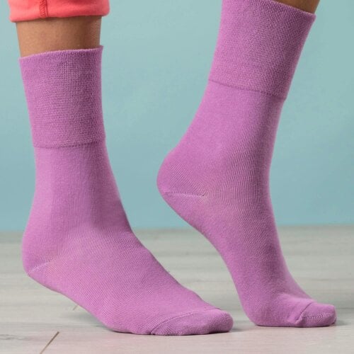 Gentle Grip 12 Pairs Ladies Cotton Rich Everyday Socks Gentle Grip Soft Top Comfort Socks