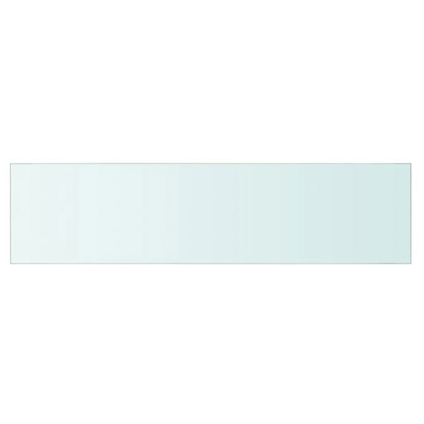 Berkfield Shelves 2 pcs Panel Glass Clear 80x20 cm