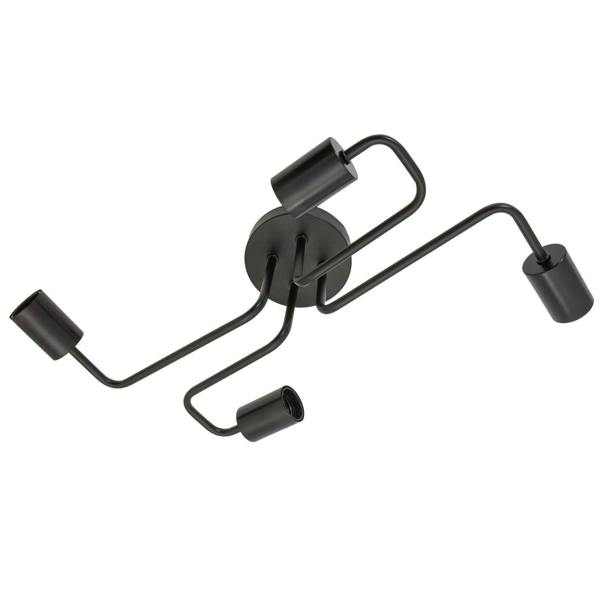 Industrial Vintage Styled Matte Black Ceiling Light with Looping Arms Image 5