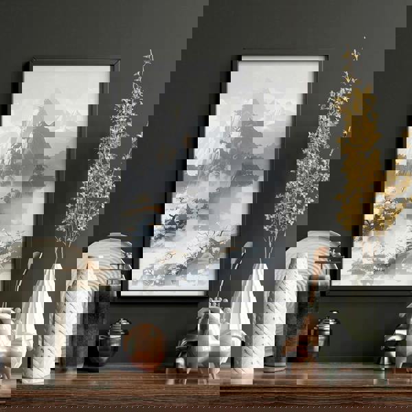 Modern Pictures For Living Room | Set of 3 Asian Inspired Wall art Prints