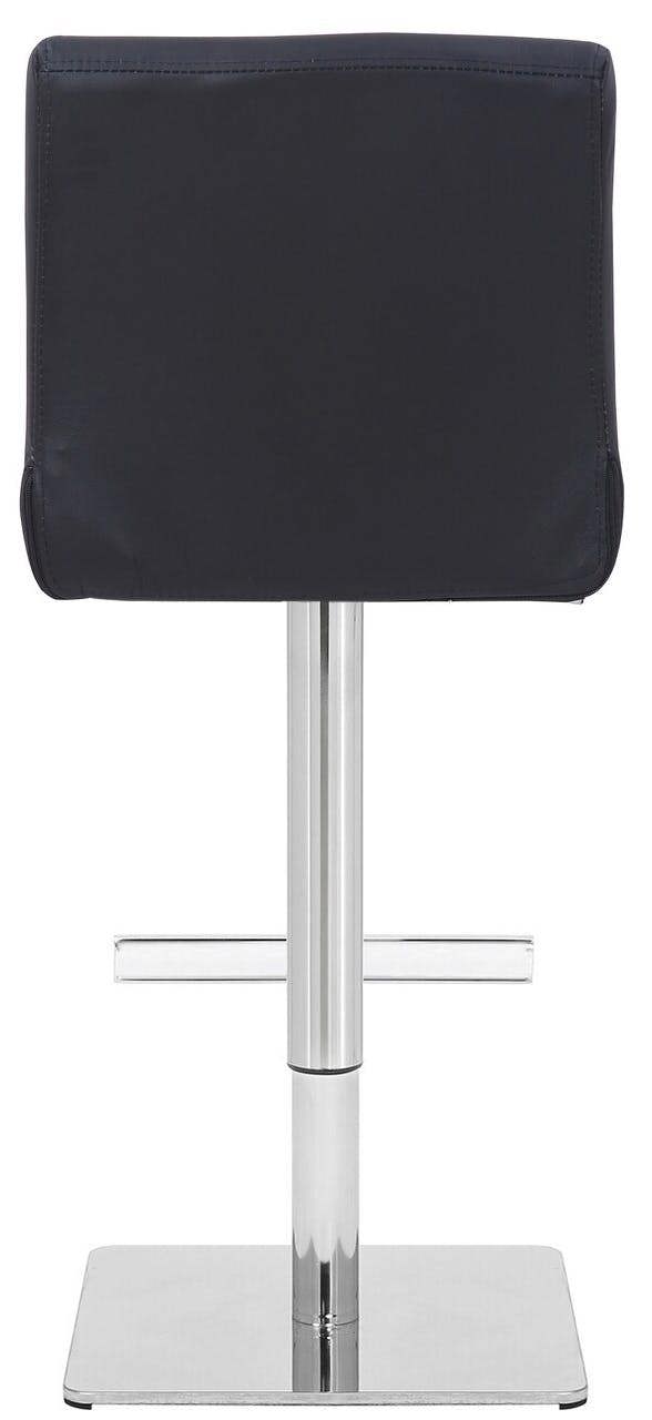 Lamboro Snella Deluxe Breakfast Bar Stool, Chrome Footrest, Height Adjustable Swivel Gas Lift, Home Bar & Kitchen Barstool, Black