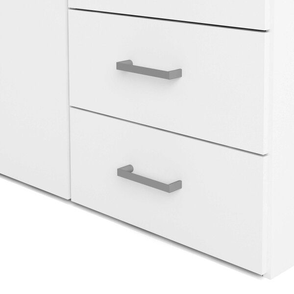 Wyld Haus Munich White Wooden 2 Doors 3 Drawers 4 Shelves