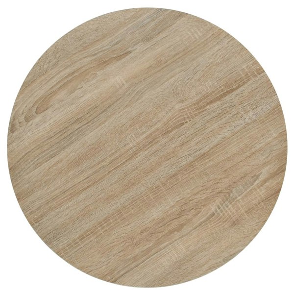 Berkfield Bistro Table MDF and Steel Round 60x75 cm Oak Colour