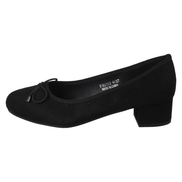 Spot On Ladies Spot On Short Heel Bow Detailed Court Shoes F90152