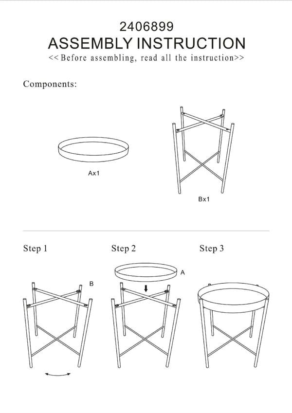 Interiors by Premier Trosa Side Table with Round White Top
